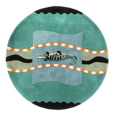 Tappeto per bambini rotondo  - 200 x 200 cm - blu