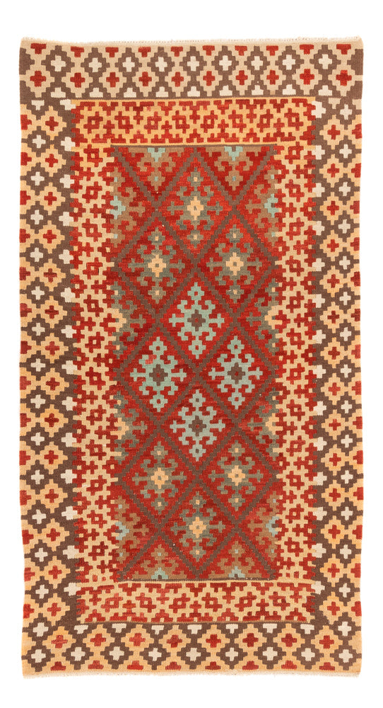 Tappeto corsia Tappeto Kelim - Splash - 203 x 110 cm - rosso