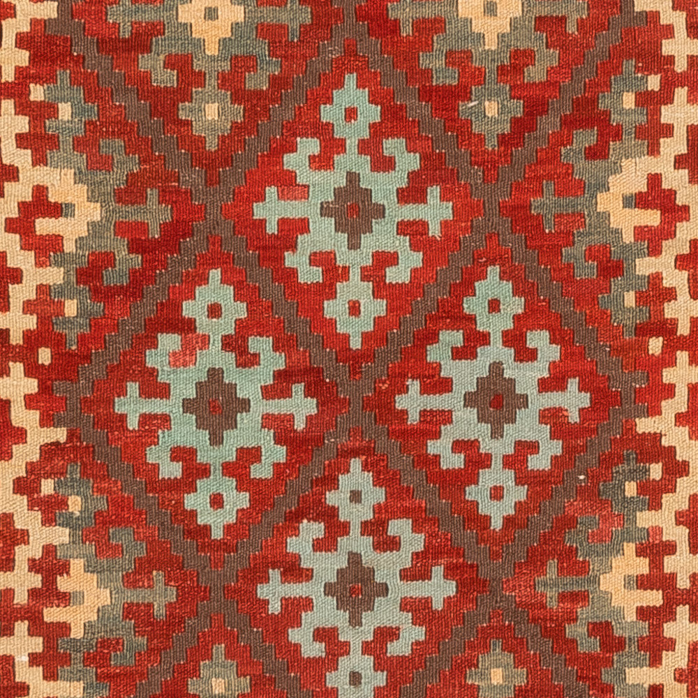 Tappeto corsia Tappeto Kelim - Splash - 203 x 110 cm - rosso