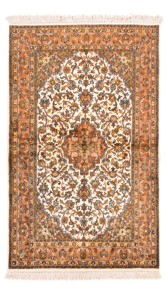 Tappeto di seta - Seta del Kashmir - 149 x 95 cm - beige