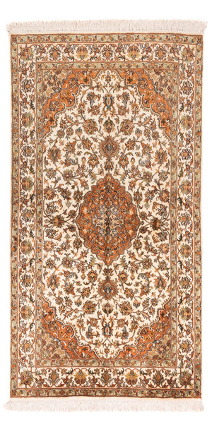 Tappeto di seta - Seta del Kashmir - 168 x 95 cm - beige