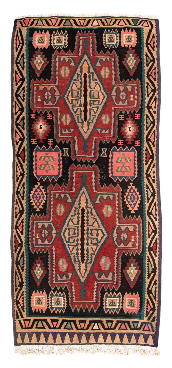Tappeto corsia Tappeto Kelim - Vecchio - 300 x 140 cm - multicolore