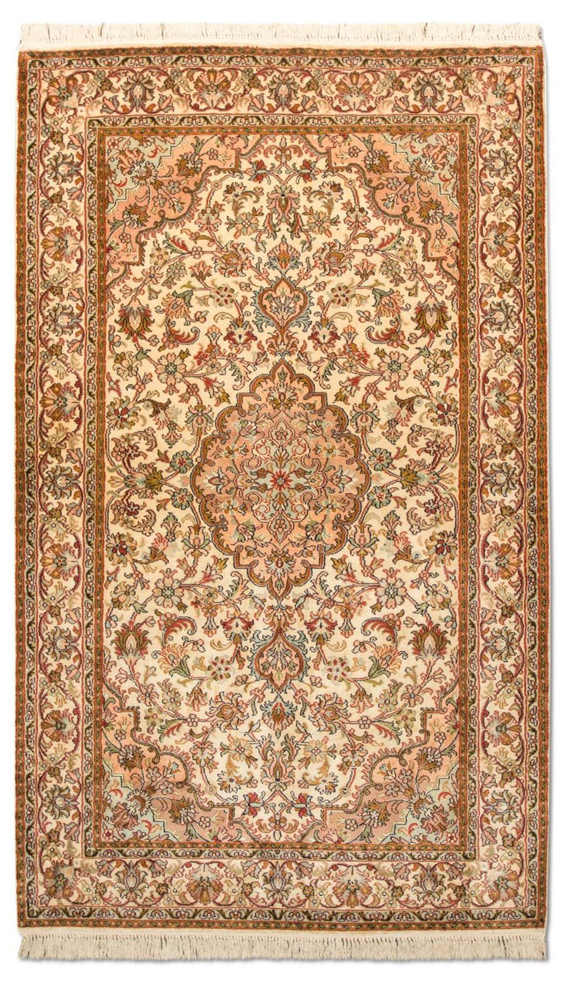 Tappeto di seta - Seta del Kashmir - 164 x 94 cm - beige