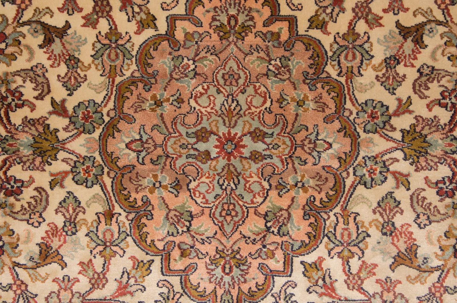 Tappeto di seta - Seta del Kashmir - 164 x 94 cm - beige