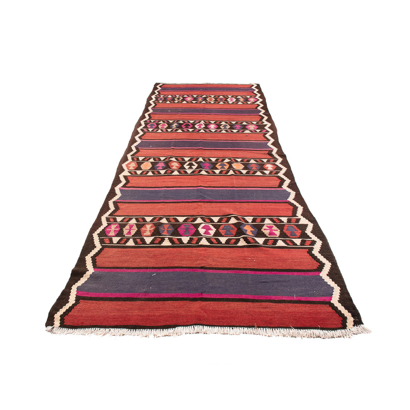 Tappeto corsia Tappeto Kelim - Vecchio - 380 x 140 cm - multicolore