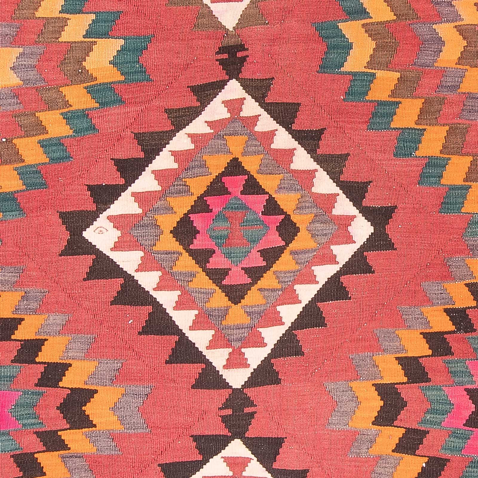 Tappeto corsia Tappeto Kelim - Vecchio - 430 x 210 cm - rosso