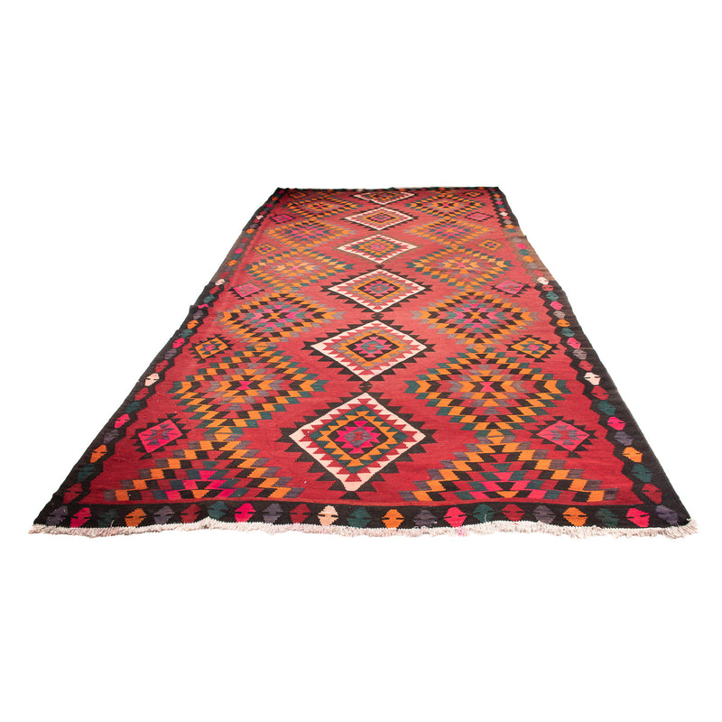 Tappeto corsia Tappeto Kelim - Vecchio - 430 x 210 cm - rosso