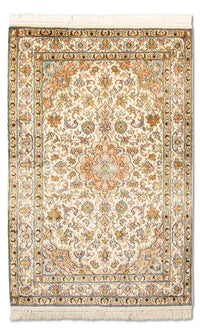 Tappeto di seta - Seta del Kashmir - 95 x 62 cm - beige
