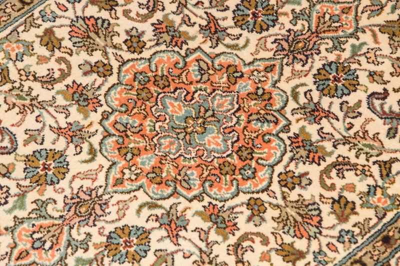 Tappeto di seta - Seta del Kashmir - 95 x 62 cm - beige