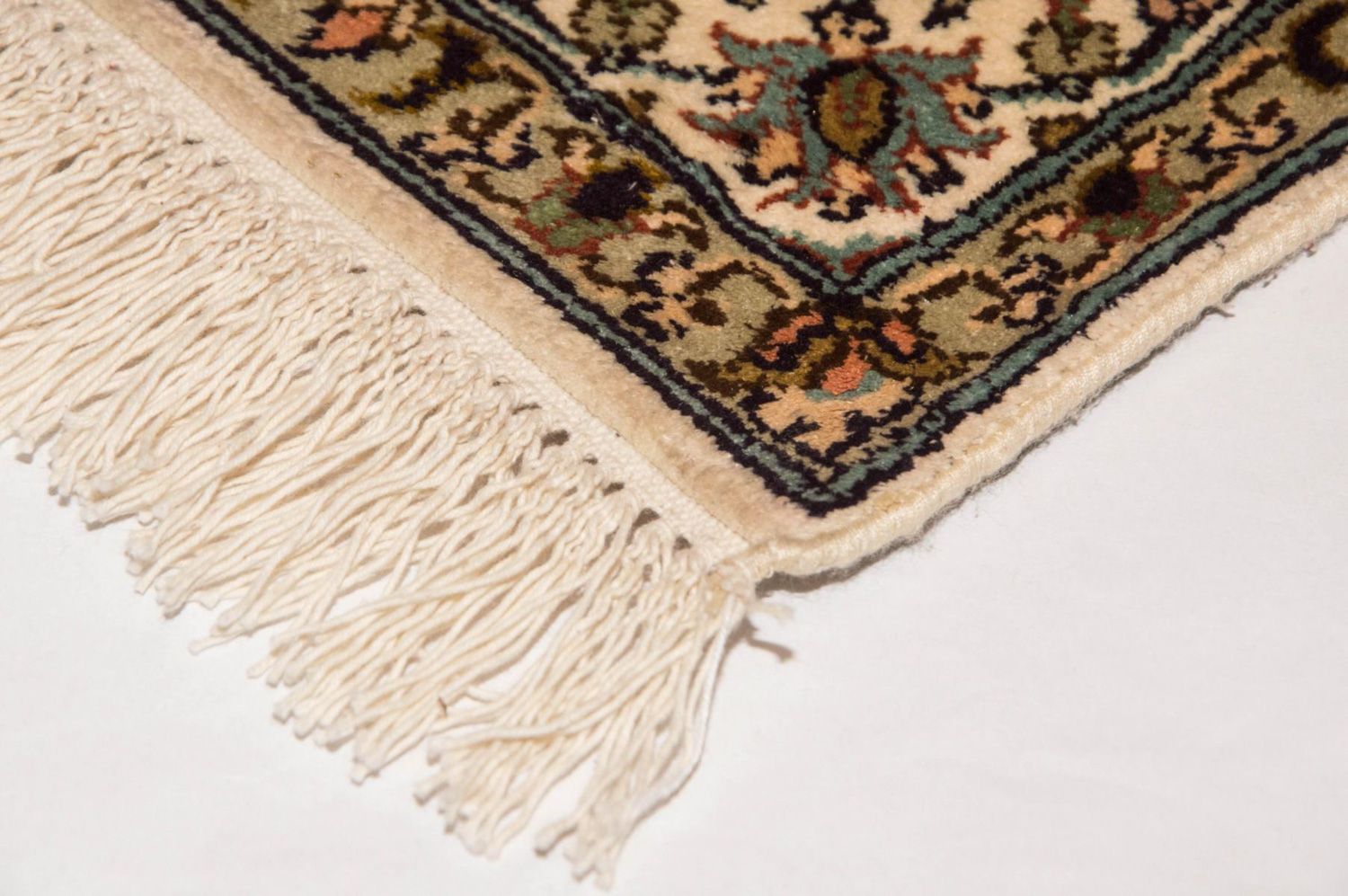 Tappeto di seta - Seta del Kashmir - 95 x 62 cm - beige