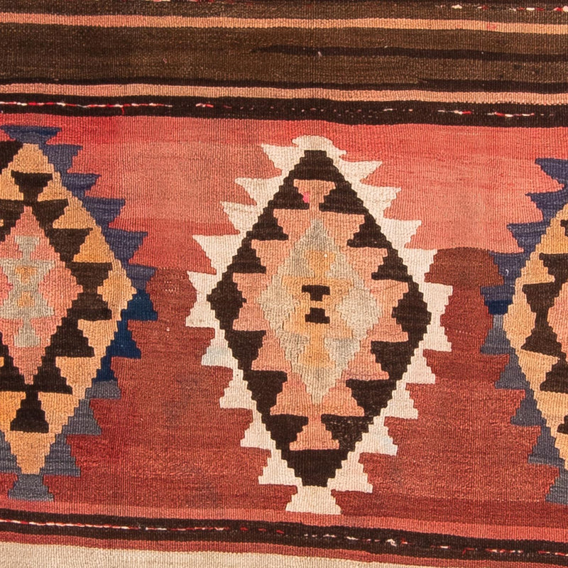 Tappeto corsia Tappeto Kelim - Vecchio - 390 x 170 cm - multicolore