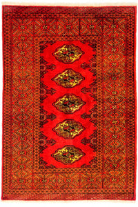 Tappeto Turkaman - 146 x 103 cm - rosso