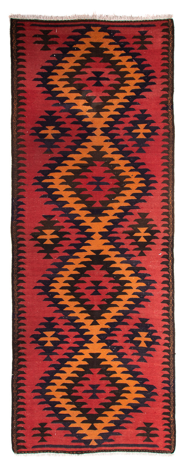 Tappeto corsia Tappeto Kelim - Vecchio - 395 x 150 cm - multicolore