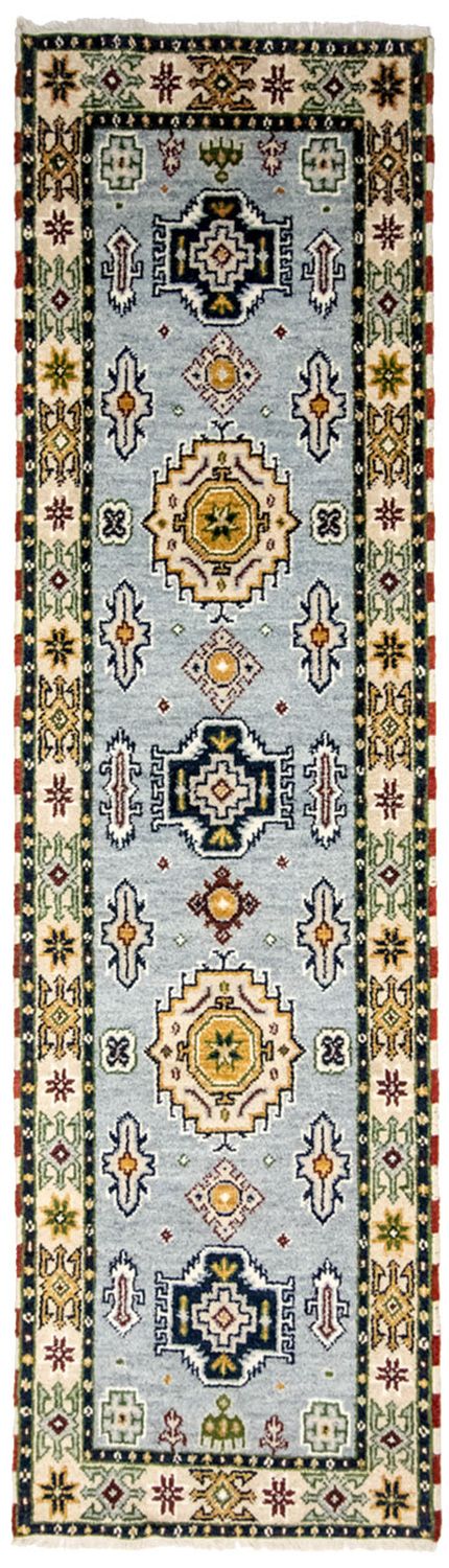 Tappeto corsia Tappeto orientale - 300 x 82 cm - blu chiaro
