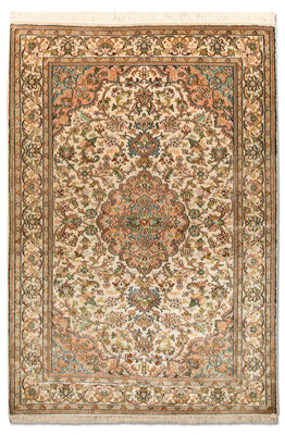 Tappeto di seta - Seta del Kashmir - 148 x 93 cm - beige
