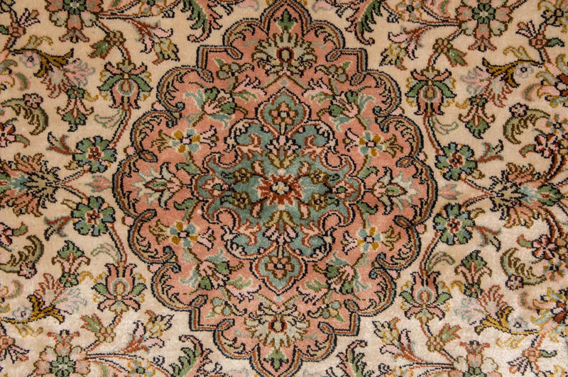 Tappeto di seta - Seta del Kashmir - 148 x 93 cm - beige