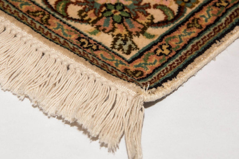 Tappeto di seta - Seta del Kashmir - 148 x 93 cm - beige