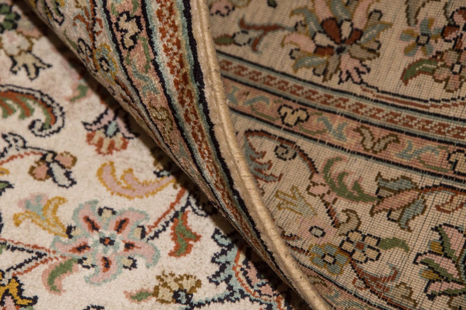 Tappeto di seta - Seta del Kashmir - 148 x 93 cm - beige