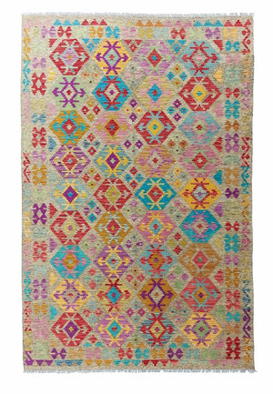 Tappeto Kelim - Splash - 294 x 199 cm - multicolore