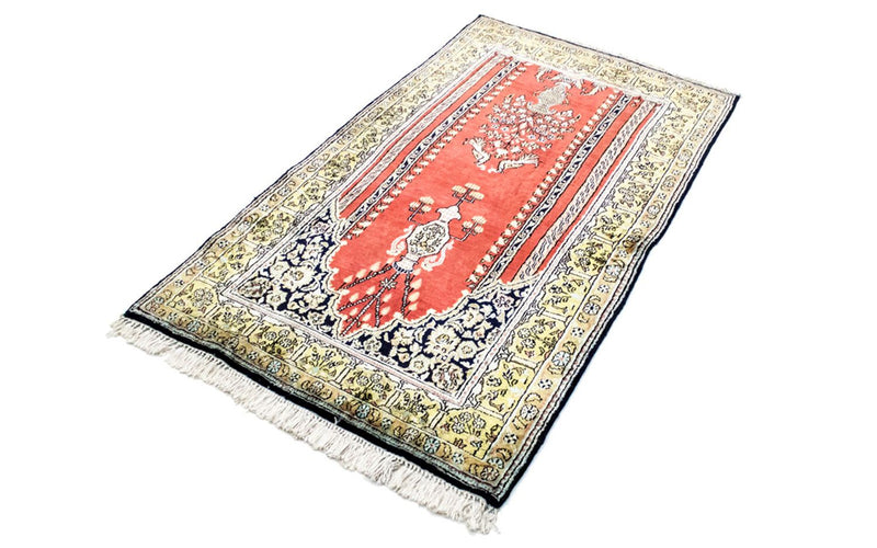 Tappeto di seta - Kayseri - 137 x 77 cm - rosso