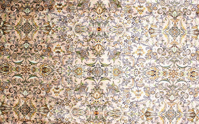 Tappeto di seta - Seta del Kashmir - 308 x 204 cm - beige