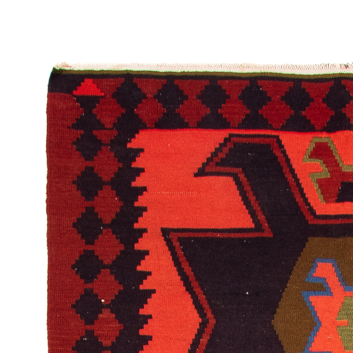 Tappeto corsia Tappeto Kelim - Vecchio - 335 x 150 cm - multicolore