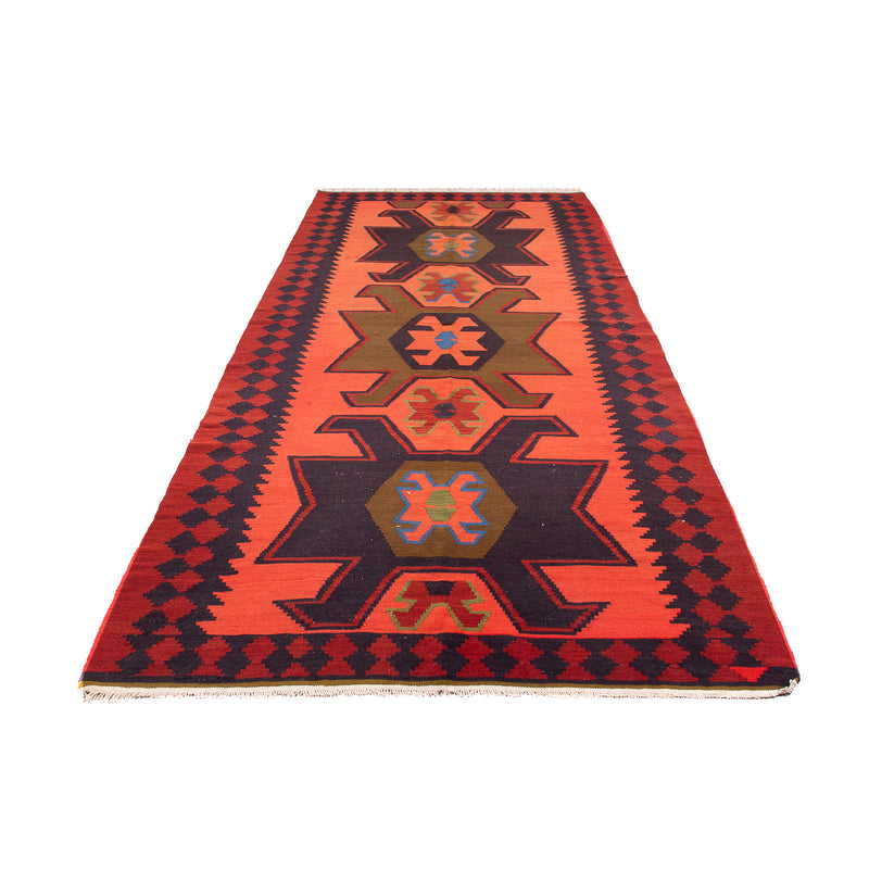 Tappeto corsia Tappeto Kelim - Vecchio - 335 x 150 cm - multicolore