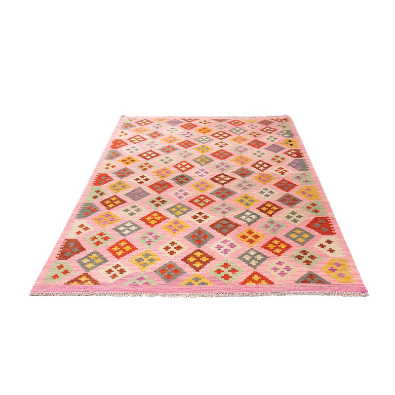Tappeto Kelim - Splash - 204 x 148 cm - rosa