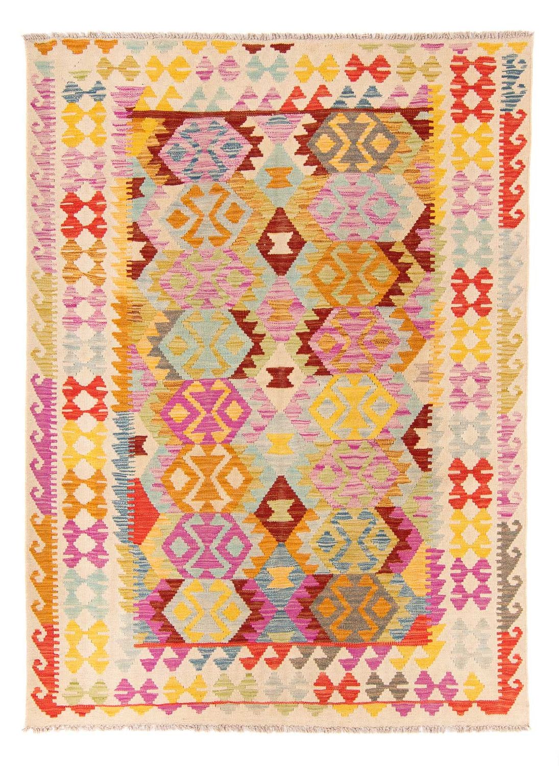 Tappeto Kelim - Splash - 203 x 148 cm - multicolore