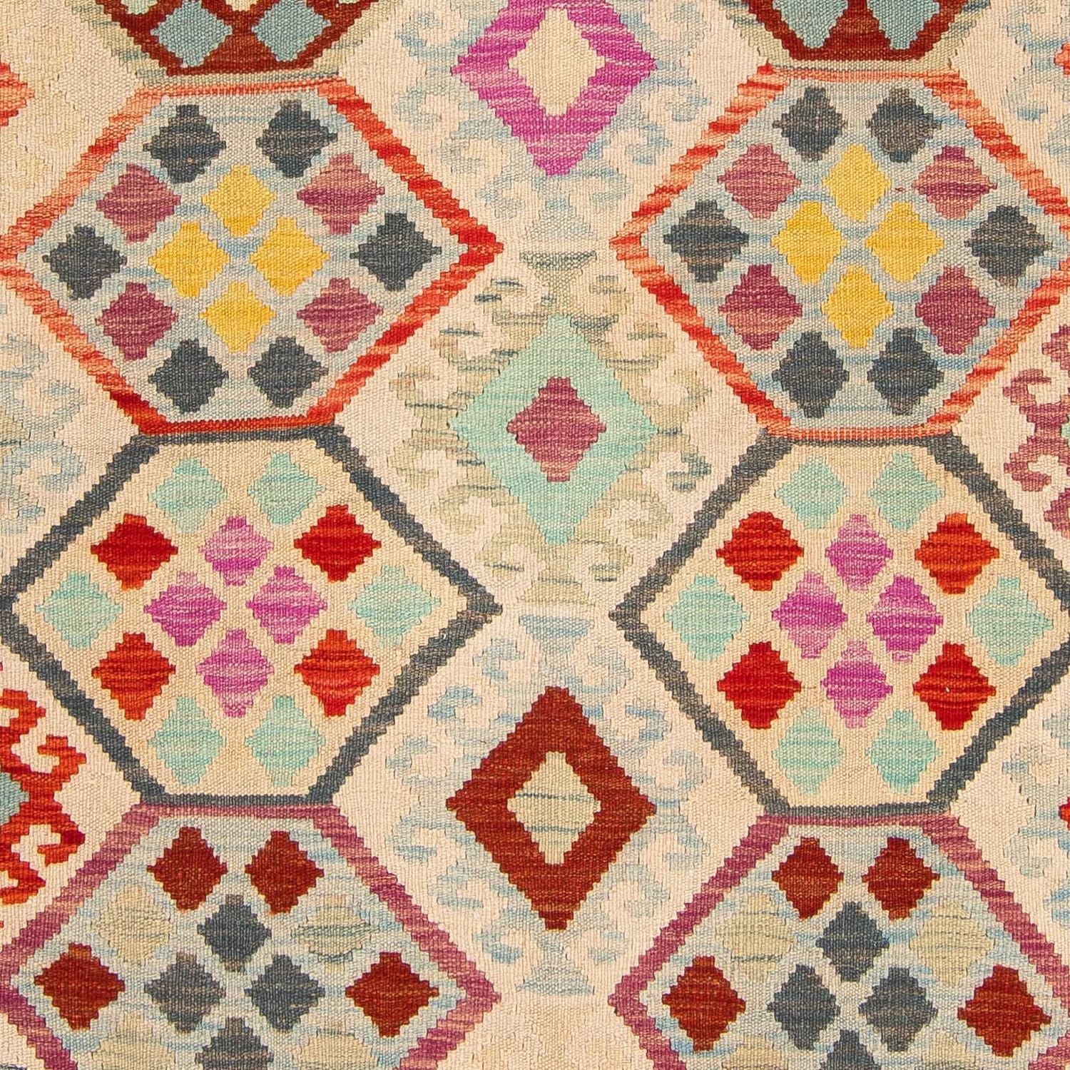 Tappeto Kelim - Splash - 204 x 154 cm - multicolore