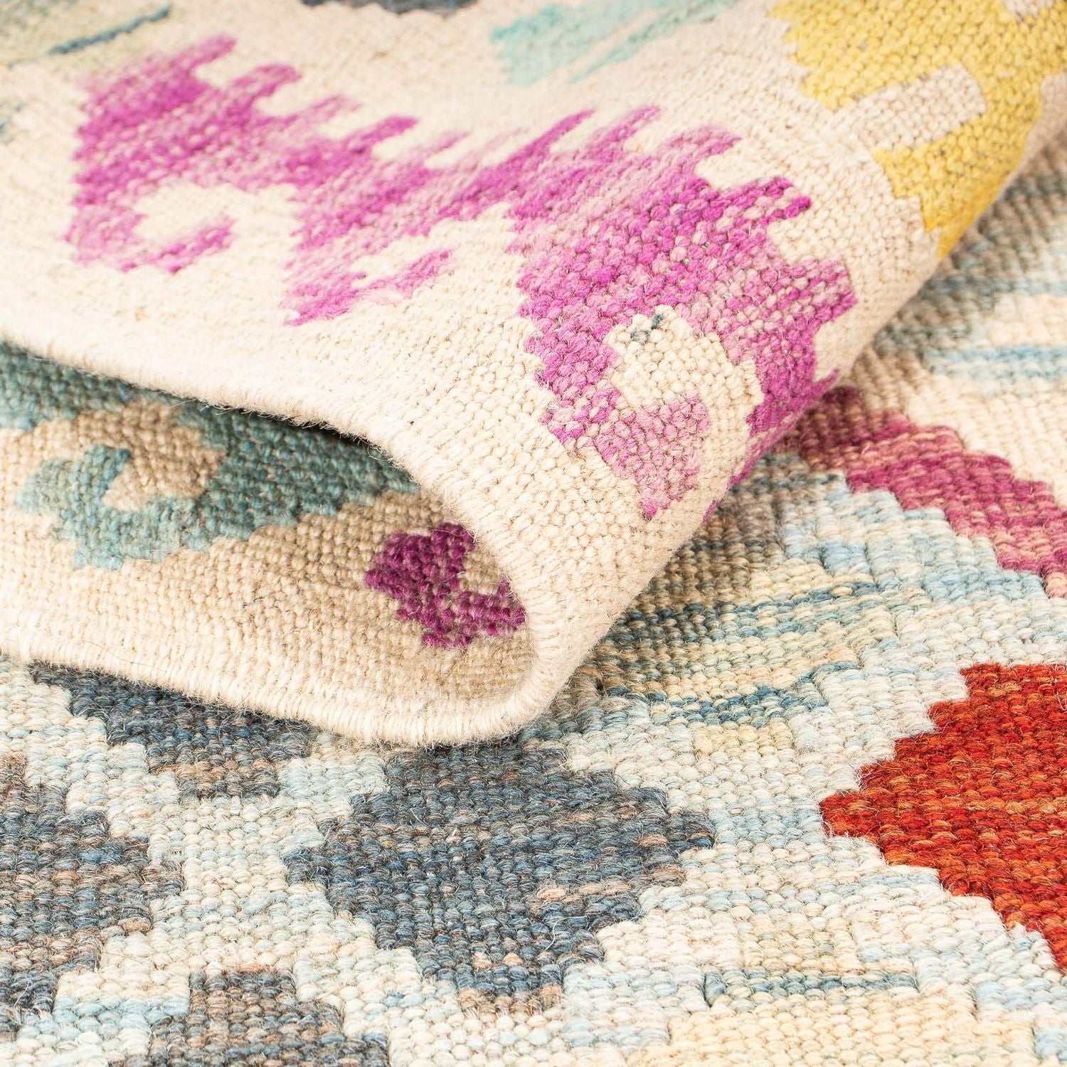Tappeto Kelim - Splash - 204 x 154 cm - multicolore