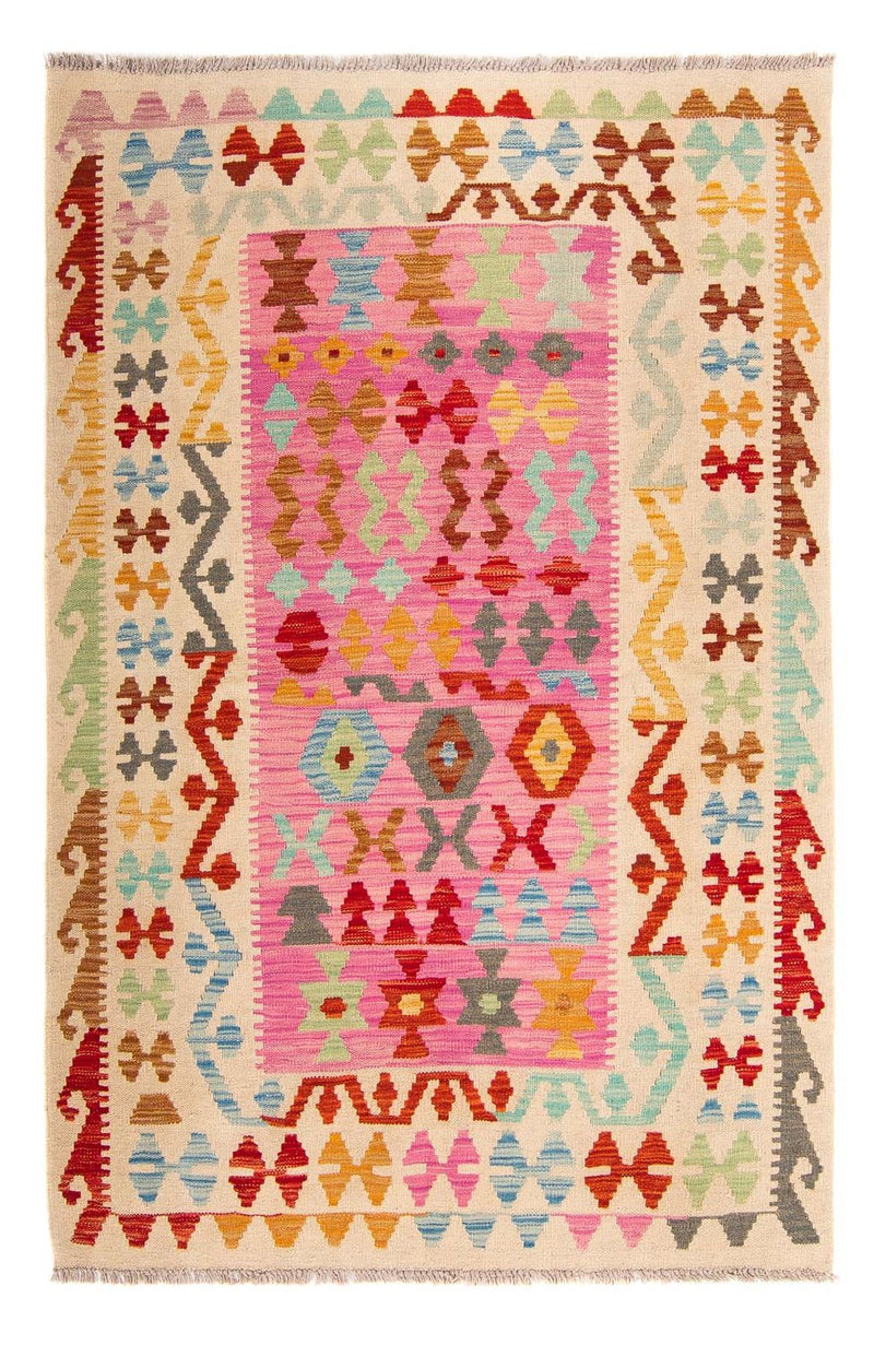 Tappeto Kelim - Splash - 175 x 130 cm - rosa