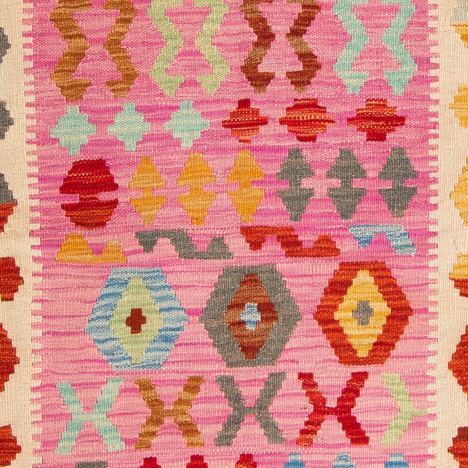 Tappeto Kelim - Splash - 175 x 130 cm - rosa