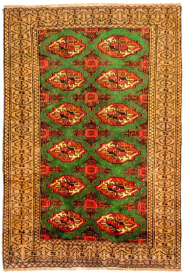 Tappeto Turkaman - 143 x 102 cm - verde
