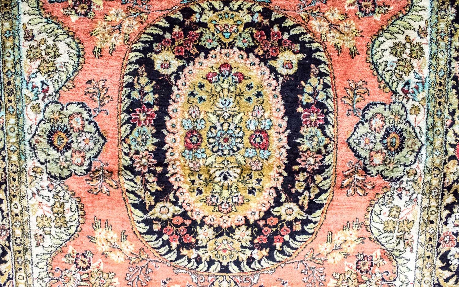 Tappeto di seta - Kayseri - 155 x 110 cm - ruggine
