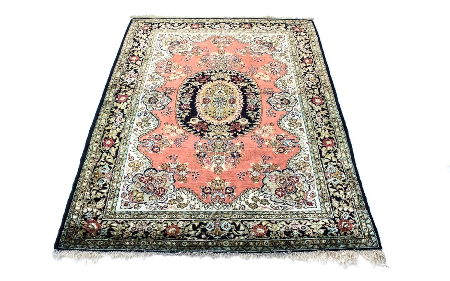 Tappeto di seta - Kayseri - 155 x 110 cm - ruggine