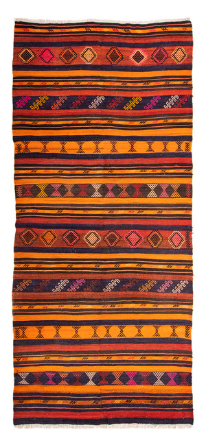Tappeto corsia Tappeto Kelim - Vecchio - 340 x 170 cm - multicolore