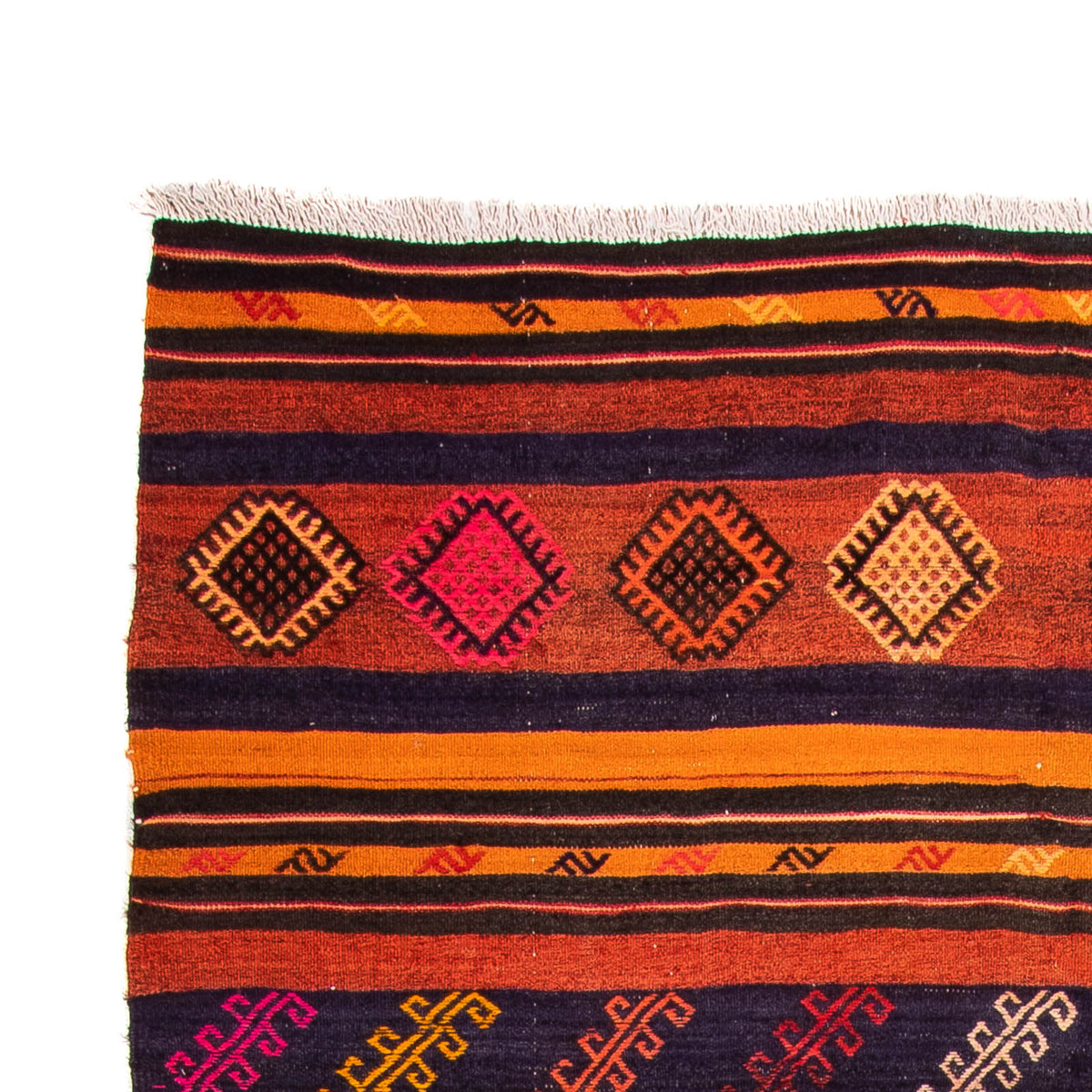 Tappeto corsia Tappeto Kelim - Vecchio - 340 x 170 cm - multicolore