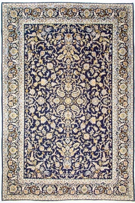 Tappeto Persero - Keshan - 380 x 288 cm - blu
