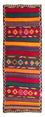 Tappeto corsia Tappeto Kelim - Vecchio - 365 x 130 cm - multicolore