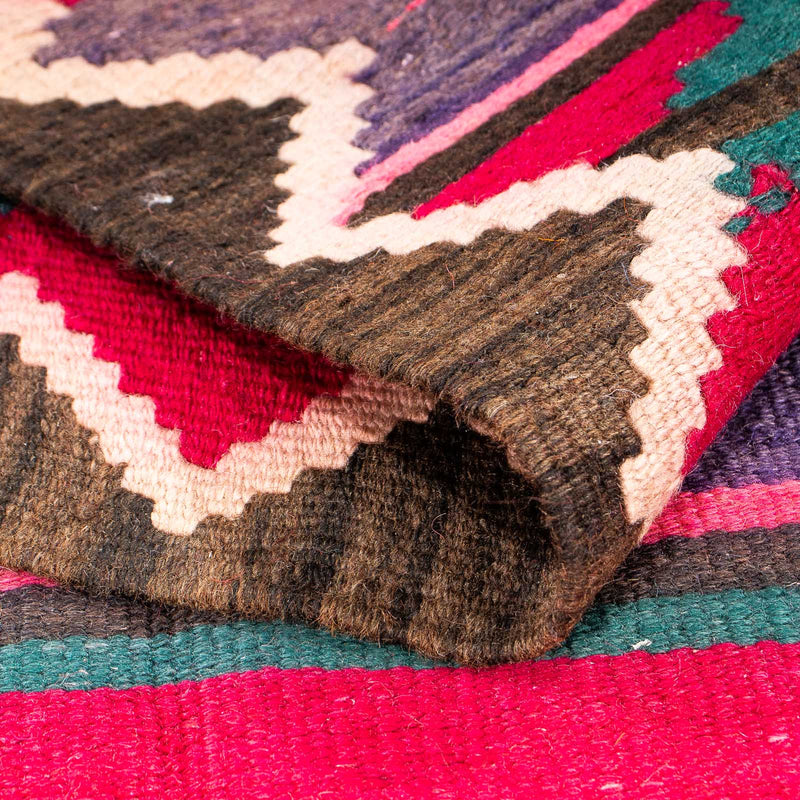 Tappeto corsia Tappeto Kelim - Vecchio - 365 x 130 cm - multicolore