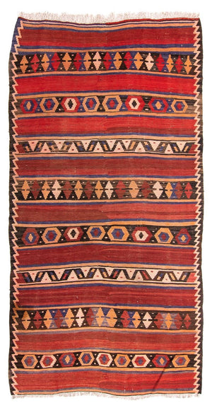Tappeto Kelim - Vecchio - 265 x 141 cm - multicolore