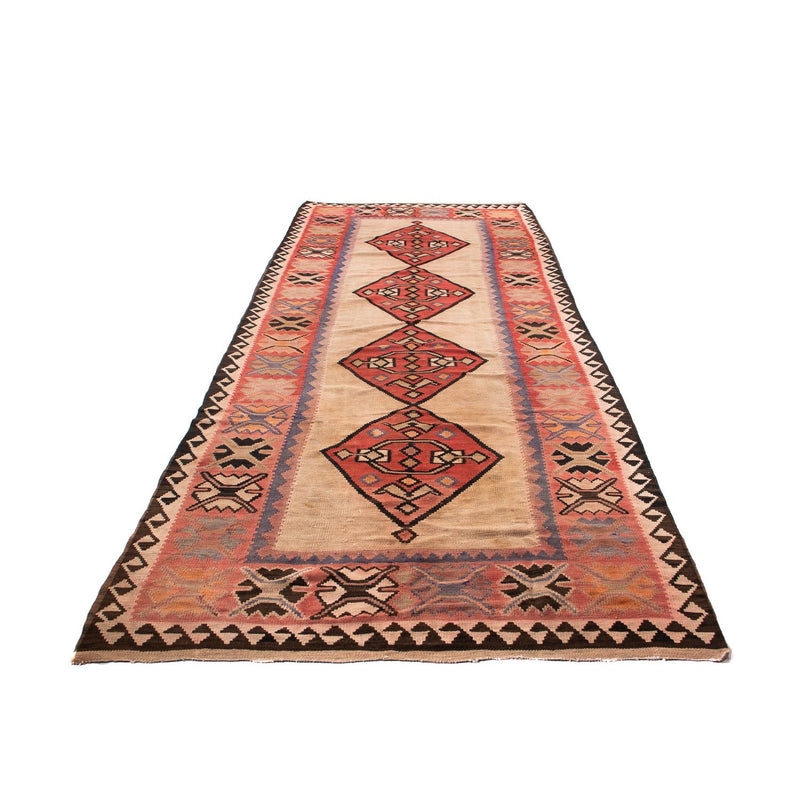 Tappeto corsia Tappeto Kelim - Vecchio - 360 x 155 cm - multicolore
