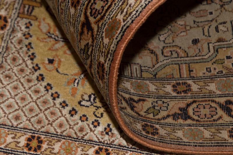 Tappeto corsia Tappeto di seta - Seta del Kashmir - 316 x 77 cm - multicolore