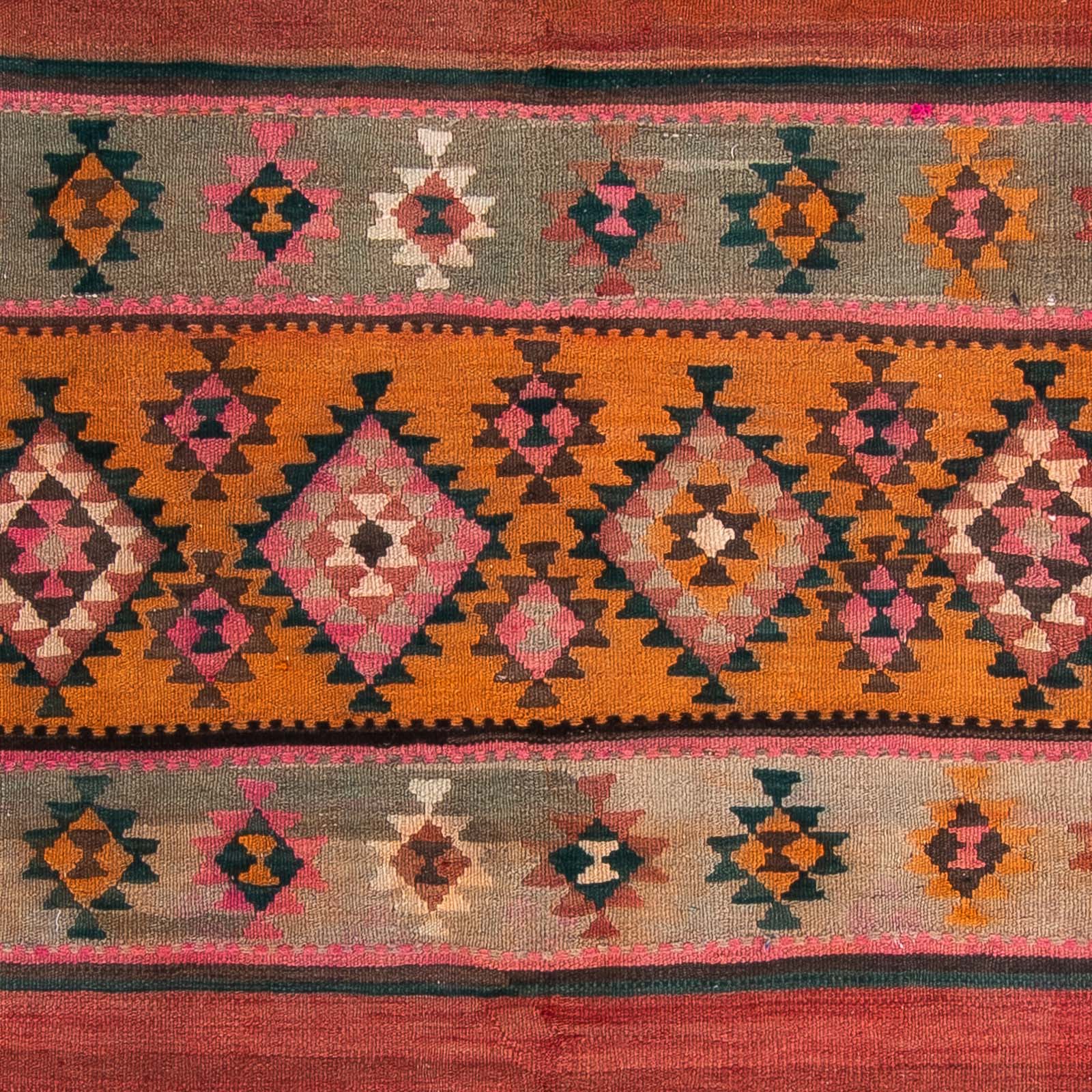 Tappeto corsia Tappeto Kelim - Vecchio - 370 x 145 cm - multicolore