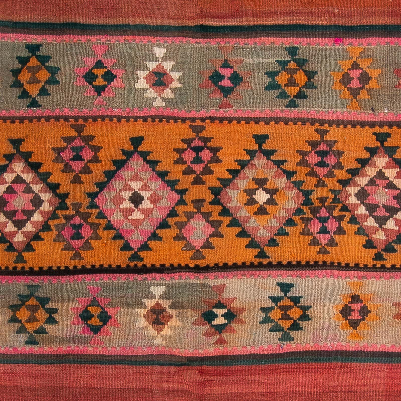 Tappeto corsia Tappeto Kelim - Vecchio - 370 x 145 cm - multicolore