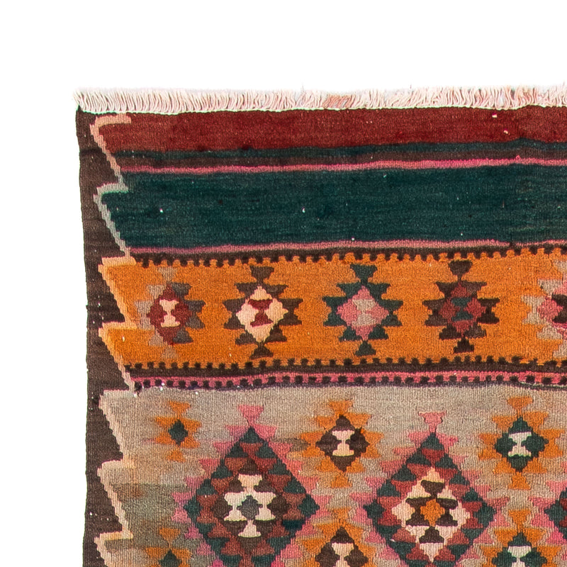 Tappeto corsia Tappeto Kelim - Vecchio - 370 x 145 cm - multicolore