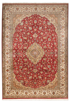 Tappeto di seta - Seta del Kashmir - 245 x 170 cm - rosso
