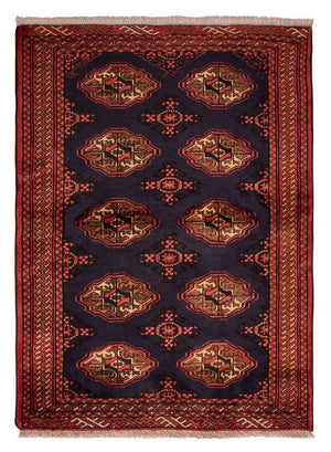 Tappeto Turkaman - 134 x 99 cm - blu scuro