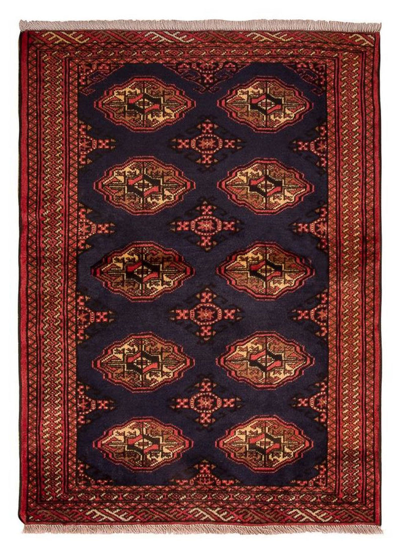 Tappeto Turkaman - 134 x 99 cm - blu scuro